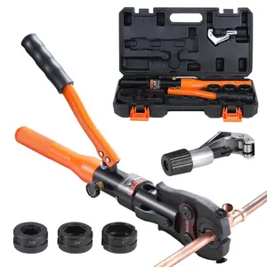 【Summervibes】VEVOR Copper Tube Fittings Crimping Tool with 1/2" 3/4" 1" Jaws Pipe Cutter