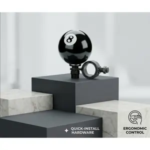 8 Ball Steering Wheel Spinner Knob Heavy Duty Suicide Power Handle 360 Degree Rotation Car Truck Tractor Turning Aid