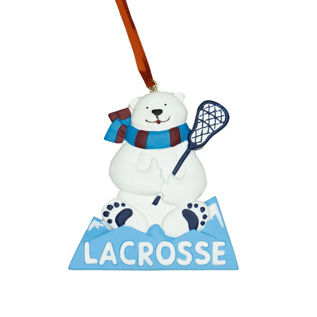 Polar Bear Lacrosse Tree Ornament Polar Bear Lacrosse Tree Ornament
