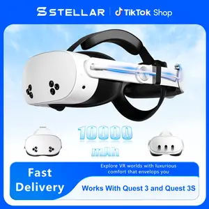 @STELLAR  Head Strap Battery Compatible with Meta Quest 3S/Quest 3-10000mAh Elite Strap with Battery Pack Extend Playtime - Enhanced Support for Quest 3S - Replacement Battery Head Strap Accessories Wearable Vr Smartphone Wireless