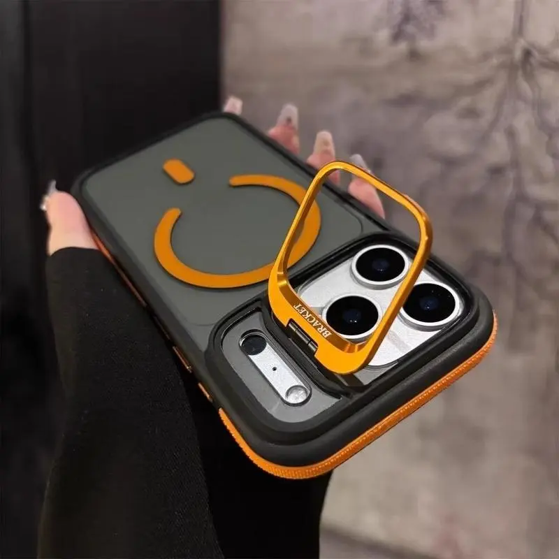 Military-Grade Shockproof Transparent Plastic Case for iPhone 17/16/15/14/13/12/11, Multi-Model MagSafe-Fit Accessory with Built-In Lens Protection & Lens Mount