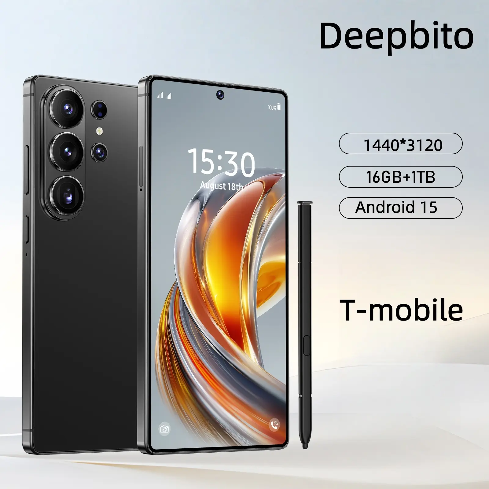 DEEPBITO S26 Smartphone & Multi-Functional Tablet Combo, equipped with 16GB RAM + 1TB storage, a 6.9-inch display and dual SIM dual standby capability. This device only works with the T-Mobile network and is an ideal pick for gaming enthusiasts.