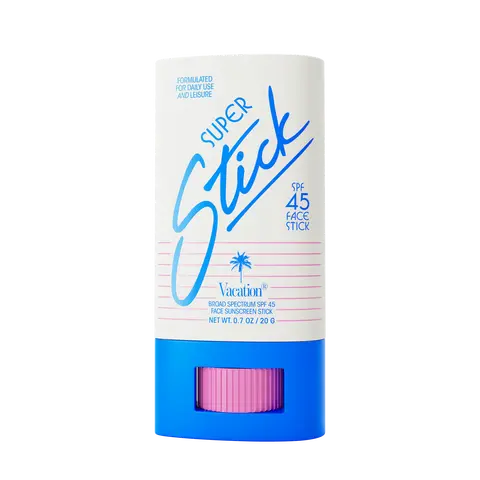 Vacation Inc Super Stick SPF 45 Face Sunscreen Stick | 0.7 Ounces. Daily Clear Sunscreen for Face, Lightweight, Water-Resistant, Vegan, Travel Size Scent Makeup