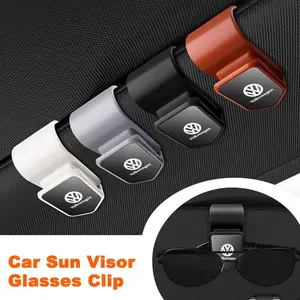 1Pcs Glasses Storage Holder Car Sun Visor Sunglasses Clip Car Accessories For VW GTI Polo Golf Passat Tiguan Arteon Touareg CC Taigo Caddy Jetta Car Interior Accessories