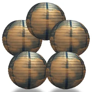 5-Pack 14 Inch Artisan Print Cotton Candy Clouds Paper Lantern