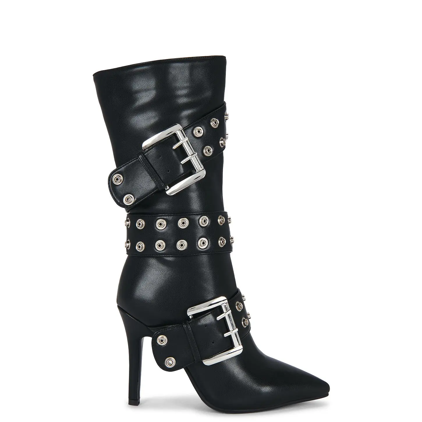 NIIHAI Slouch Buckle Boot in Black