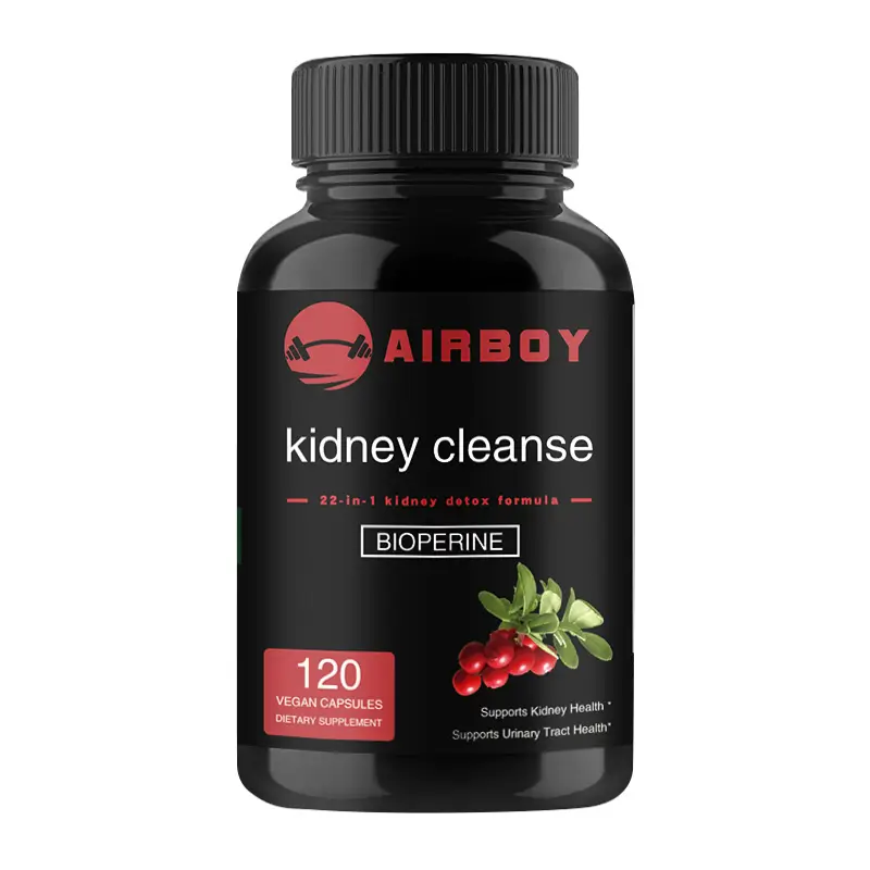 Airboy - Kidney Cleanse Detox & Repair | 22-in-1 Kidney Health Supplement | Extra Strength 50:1 Cranberry Extract for Increased Absorption | Kidney & Urinary Tract Support & Flush Formula - Made in the USA