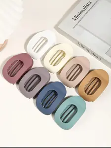 Women's Multi-Color Hair Clips Set, Non-Slip Large Flat Barrettes, Claw Clips & Hair Claws, Elegant French Matte Finish for Daily Use