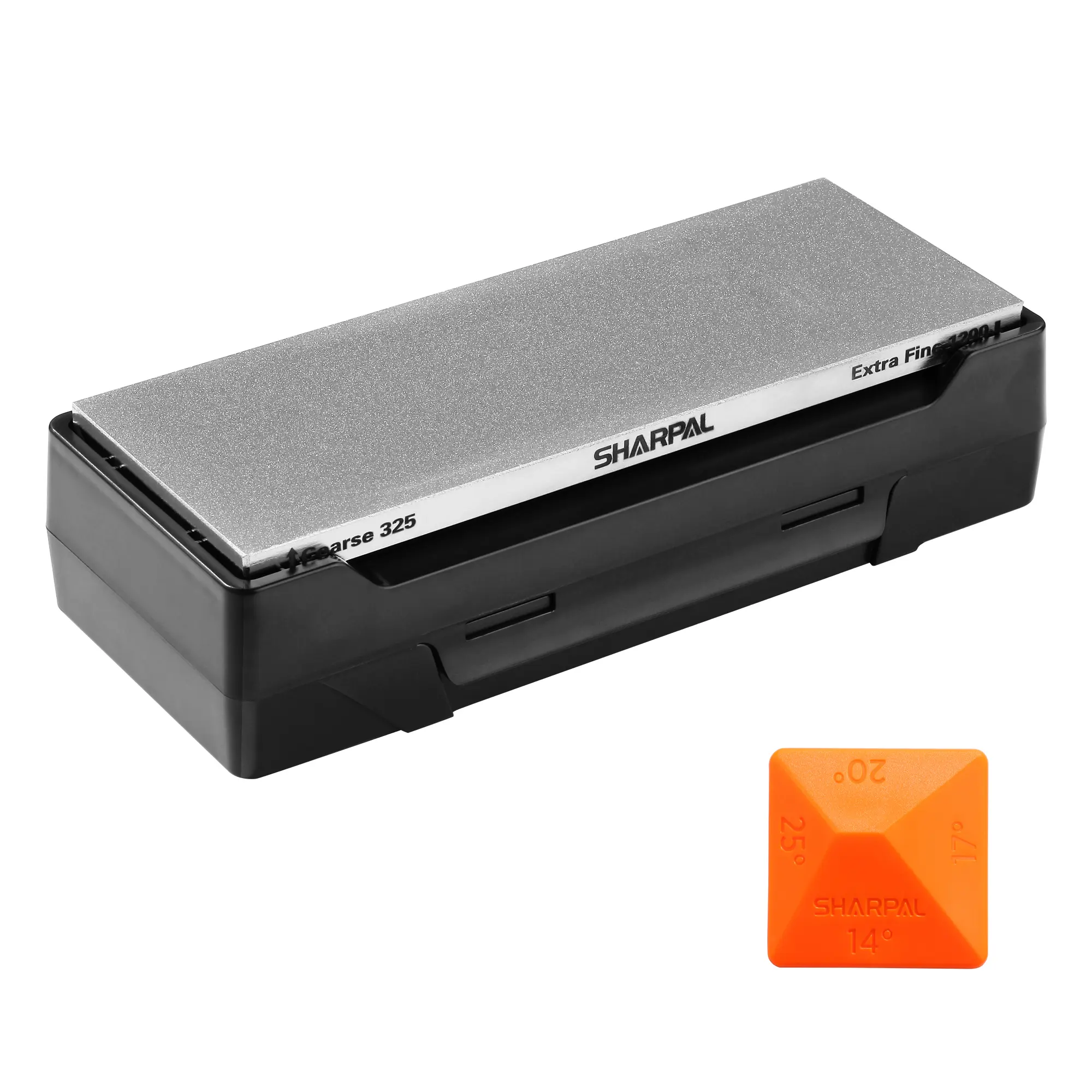 SHARPAL Double-Sided Diamond Sharpening Stone Whetstone Knife Sharpener for Knives, Steel with Non-Slip Base, Angle Guide, Storage Case – Gift for Men