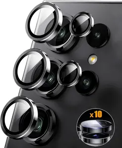 2 Set for  Galaxy S25 Ultra 5G 2025 Camera Lens Protector,  S 25 Ultra 9H Tempered Glass Camera Protector, Ultra HD, Anti Scratch, Black