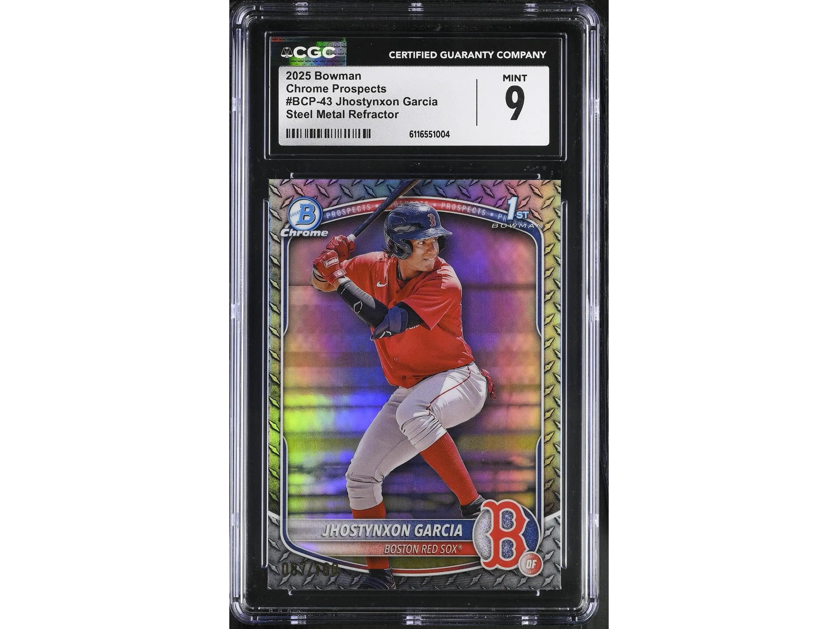 2025 Bowman #BCP-43 Jhostynxon Garcia Chrome Prospects /100 CGC 9