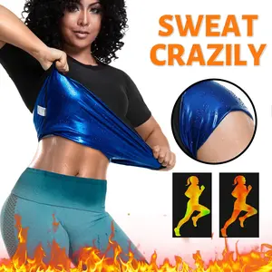 Women's Sauna Sweat Shirt Tummy Control Sauna Shirt Athletic Tee Compression T-Shirt Heat Trapping Sauna Vest for Women