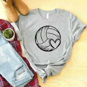 Volleyball Heart Shirt, Cute Volleyball Shirt, Volleyball Sport Shirt, Volleyball Team Shirts, Volleyball Lover Gifts