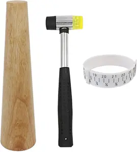 Bracelet Mandrel Round Plastic Wrist Sizer with Jewelers Hammer Rubber Mallet Bangle Shaper Tool  Making Tools Repair Kit
