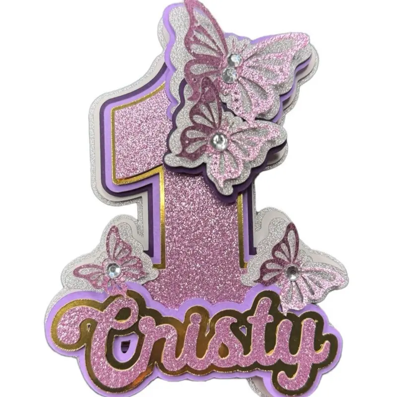 Custom 3D Cake Topper  Personalized with name and age (1-9) the perfect detail to make any cake