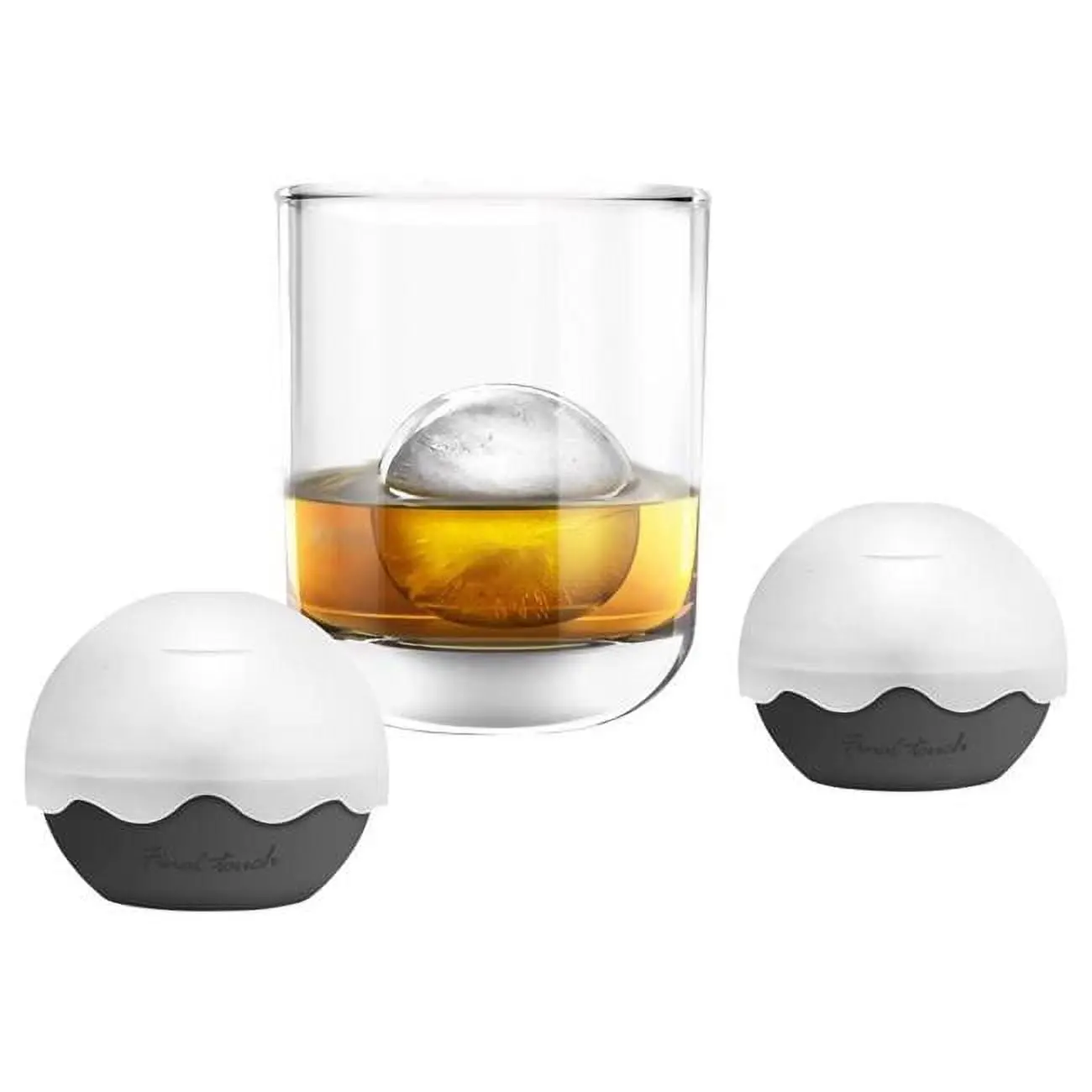 Final Touch 6058258 2.4 in. Dia. Silicone Ice Mold, Black & Clear