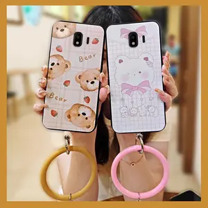 Cartoon Back Cover Phone Case For Samsung Galaxy J4 2018/J400F Creative Dirt-resistant Waterproof Personality Youth Bracelet Ring Anti-knock heat dissipation Cute Protective Funny