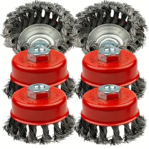 2-Pack 3-Inch Wire Cup Brush – for Angle Grinder, for Rust and Paint Removal