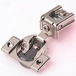 Compact Blumotion Hinge and Plate Set, Screw-On Installation for 1" Overlay, Wraparound Cabinet Door, 10-Pack, Blumotion Soft-Close Mechanism, Durable Mounting Plates