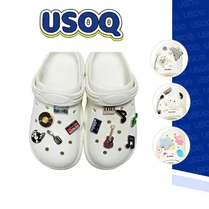 USOQ Shoe Charms For Crocs 11pcs Fashionable Musical Instruments DIY Accessories 12mm Buckle Soft PVC Hard Resin Cartoon Shoe Decoration For Halloween Christmas Party Daily Wear Creative Gift