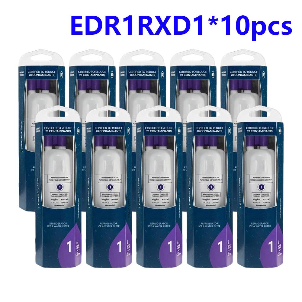 【ORIGINAL GENUINE】10PCS EDR1RXD1 Refrigerator Water Filter Compatible with Whirlpool W10295370A Everydrop Filter 1, EDR1RXD1B, W10295370, WHR1RXD1, KAD1RXD1, P4RFKB2, P8RFWB2L, 46-9930, 46-9081
