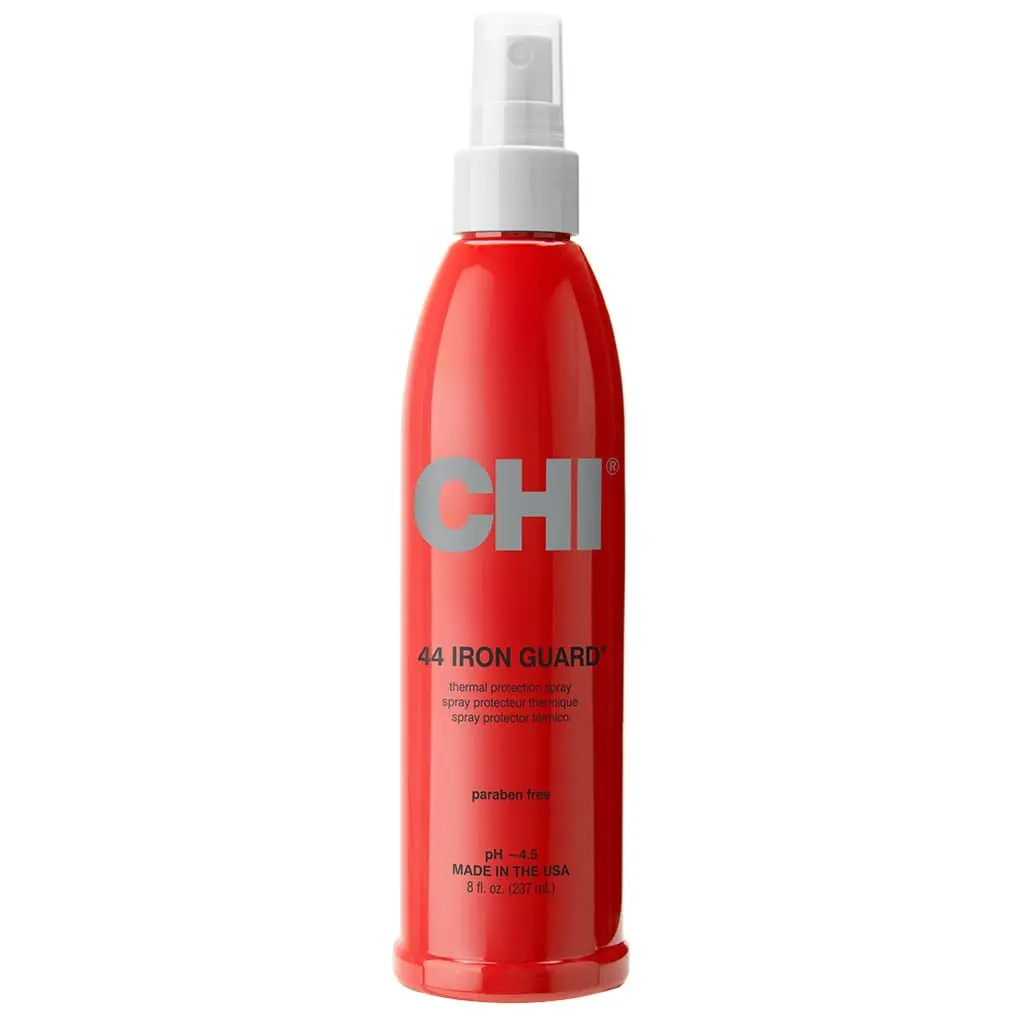 CHI 44 Iron Guard Haircare Thermal Protection Spray, Heat Damage Shield with Ceramic Minerals, Lightweight Styling Spray, Frizz Control & Shine Enhancer, 8 Fl Oz
