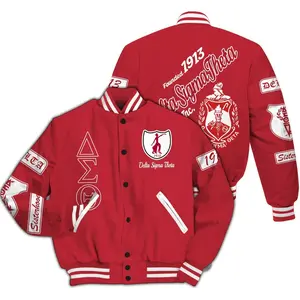 Delta Sigma Theta Varsity Jacket, Sisterhood 1913 Graphic Design, Classic Greek Life Streetwear Style, Trendy Outfit Gift