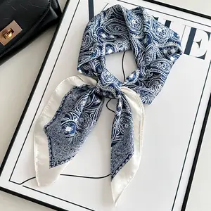 2-pack Classic Cashew Style Small Silk Scarf Pendant - Elegant Gift Scarf Bag Accessory