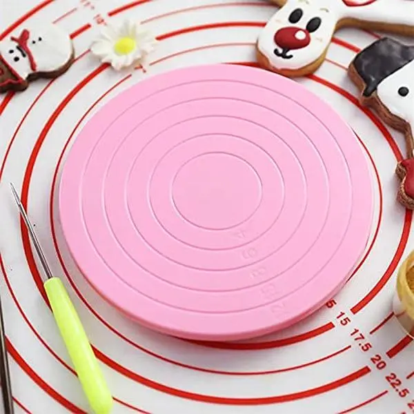 Pink DIY Cookie & Cake Decorating Turntable Stand
