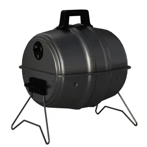 Americana Grills Keg A Que Charcoal BBQ Portable Grill, 186 Square Inch, Black