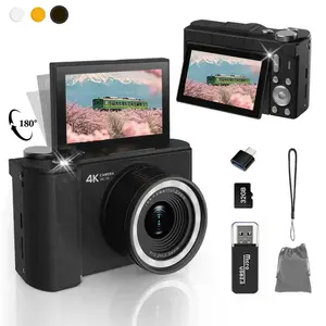 Digital Camera for Photography with Fill Light, 4K Vlogging Camera, HD Camera, 16X Digital Zoom Compact Cameras, 48MP Vlogging Camera with 32GB Card, Point and Shoot Digital Cameras