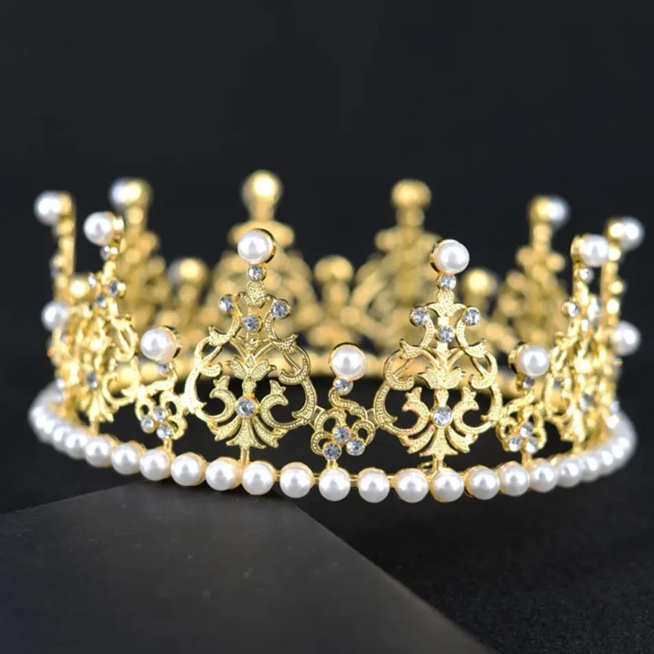 Metallic Large Crown Decorations, Lightweight Festive Ornaments for Bouquet, Cake, Wedding - Home & Party Supplies