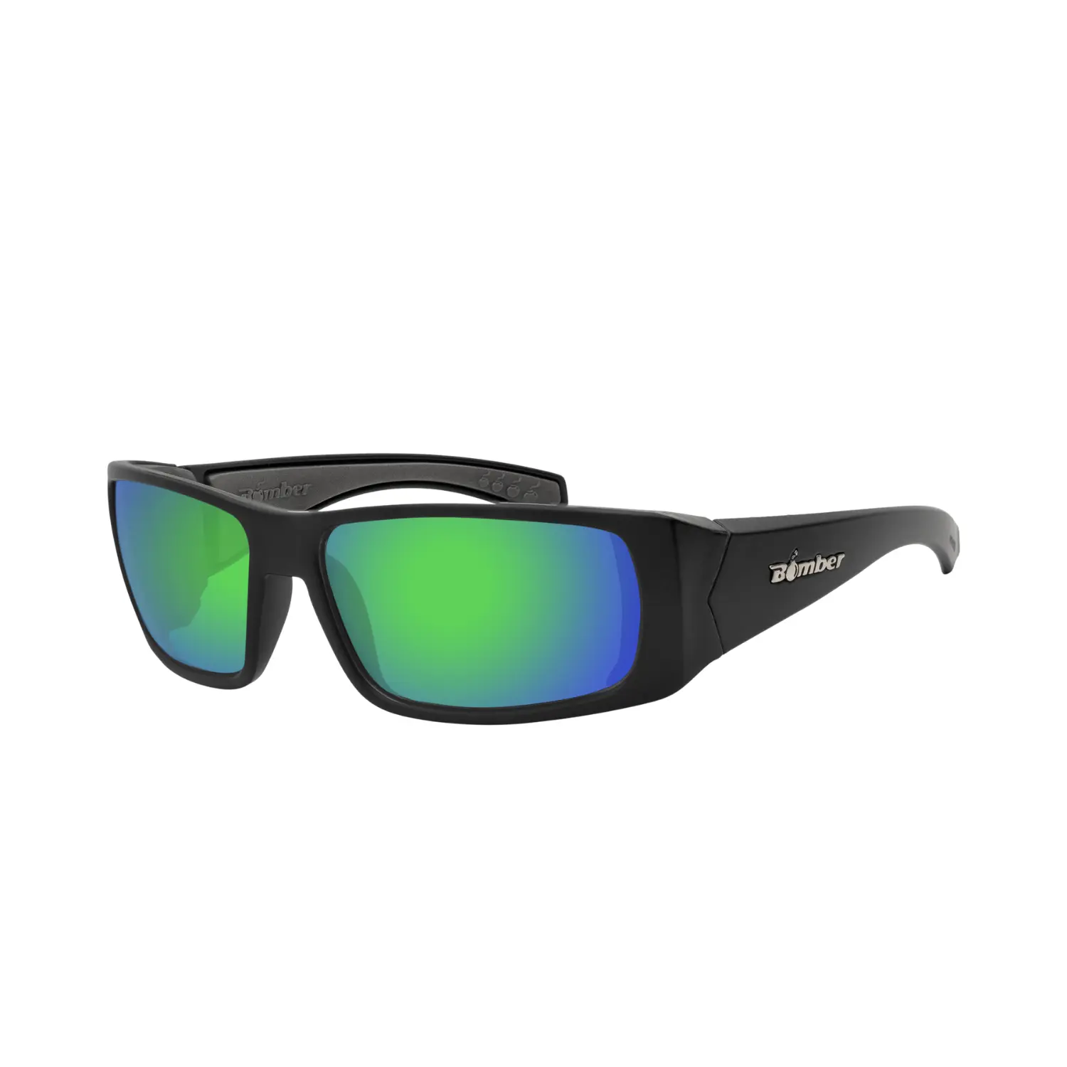 Bomber Eyewear Pipe Bomb | Unisex Safety Sunglasses - Slim Rectangular Full Frame, ANSI Z87+, Floating, UV Protected, Polarized Lenses, Construction & Outdoor Work Use, Medium Fit for Oval/Round Faces, Water Sports Gear, EDC Essential, Edc Gear