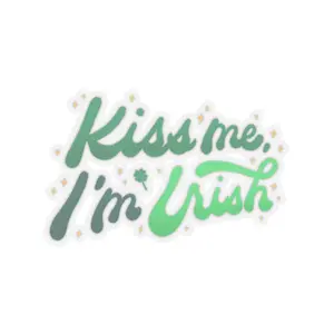 Kiss Me I'm Irish, St Patricks Day Kiss-Cut Sticker scrapbooking