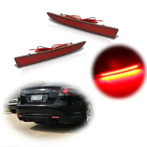 2pcs Red Lens LED Bumper Reflector Tail Lights for 2016-up Chevy Camaro Cadillac ATS,Replace OEM 92282553 92282552 GM1184112 GM1185112