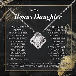 To My Bonus Daughter, Stepdaughter Gifts from Stepdad, Bonus Daughter Necklace, Bonus Daughter Gifts, Bonus Daughter Gifts from Stepmother, Gifts for Stepdaughter, Christmas Gift Bonus Daughter