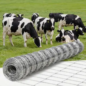 5FT x 164FT/328FTFarm Fence, 12GA Livestock Fence, Goat Fence, Galvanized Cattle Fence, Heavy Zinc Coating Wire Fencing, for Goat Deer Yard Livestock Animals Protection