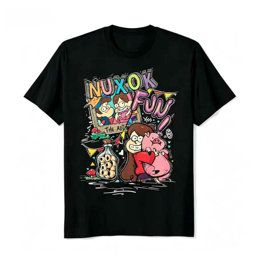 Vintage Cartoon Nostalgia T-Shirt Unisex 100% Cotton Fun Casual Daily Shirt