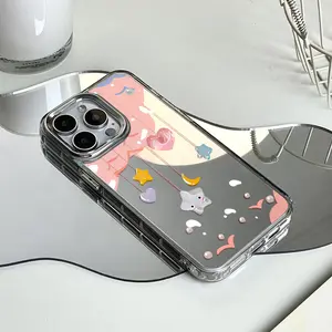 Smooth Mirror phone case for iPhone 16 15 12 14 13 11 PROMAX PLUS X XR XSMAX shockproof shock-absorbing, creative makeup mirror protective case Protector Cellphone iphone 15 pro max case junk phone case iphone 13 cases Cover Smartphone Protection Casing