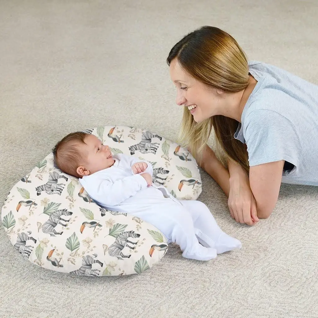 Multifunctional Baby Learning Pillow with Detachable Cover, Elastic U-Shaped Nursing Feeding Pillow for Mom, Cozy Comfortable Support for Infants