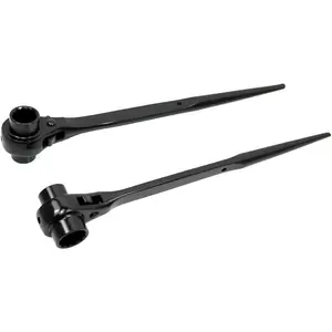 2 Pieces Spud Ratchet Set,Dual Spud Ratchet,Metric Spud Ratchet Scaffold Wrench,19mm*22mm( 3/4"*7/8") and 16.9mm*19mm(2/3" x3/4")