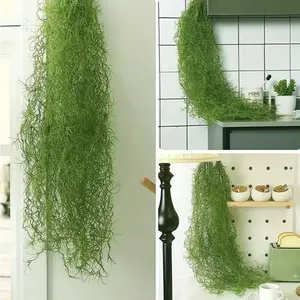 5pcs Artificial Grass Hanging Vine Decor, 85cm Tall Fake Air Plant, Artificial Ivy Vine for Home Office Wall Decoration, All Seasons Use