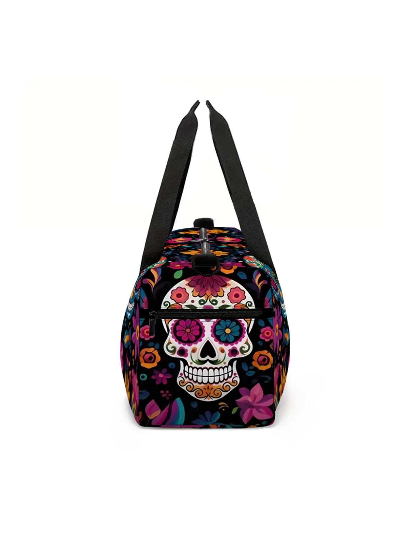 dead skulls travel duffel bag Skull Patched Checkered Duffle  San Franpsycho Day Of The Dead Sugar