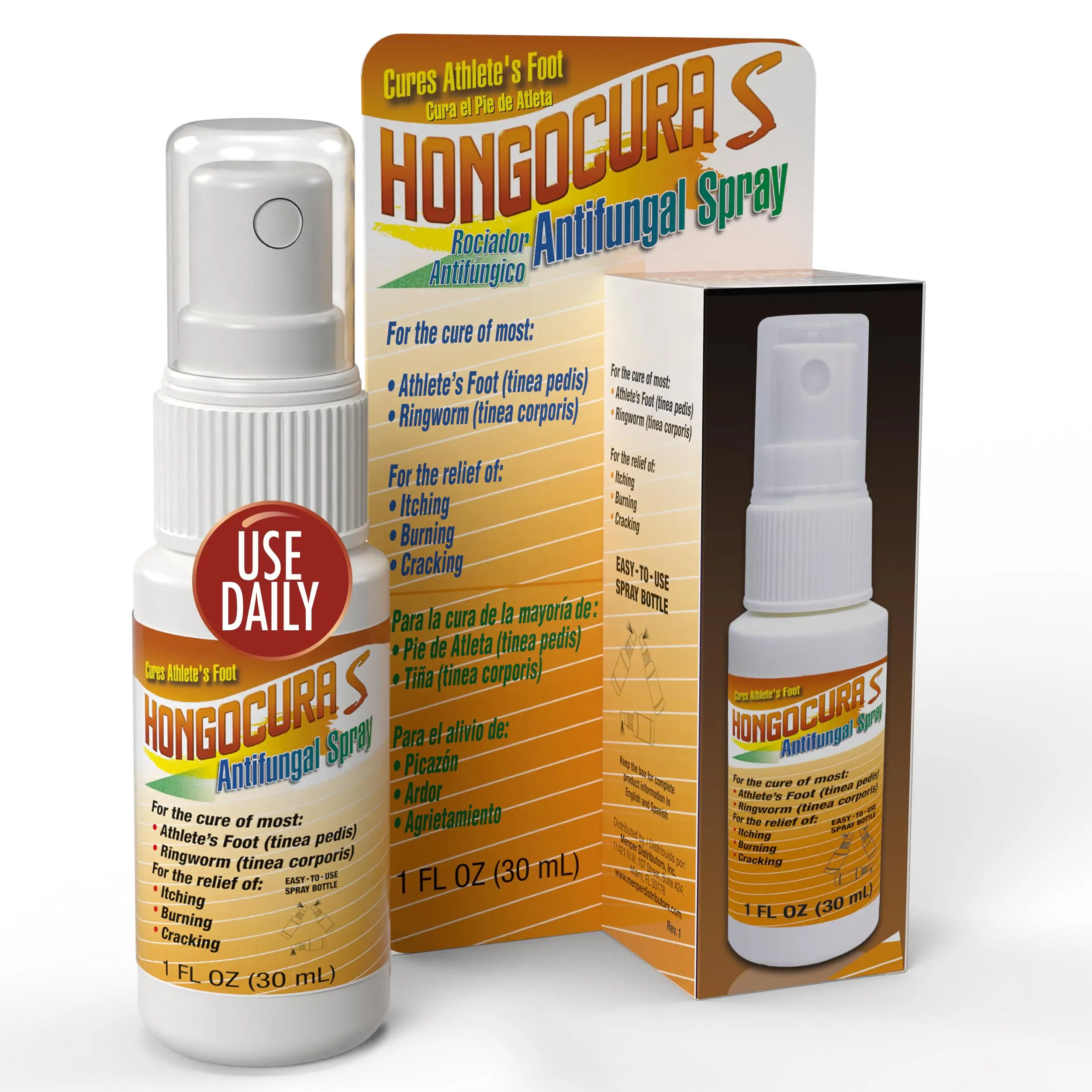 Hongocura 20% UDA Antifungal Spray - Athlete's Foot & Jock Itch Therapy, Itching/Burning/Redness Relief, Fast-Drying, Easy Application, Gym-Bag Ready Healthcare Treatment, 2 Fl Oz, 1 Pack