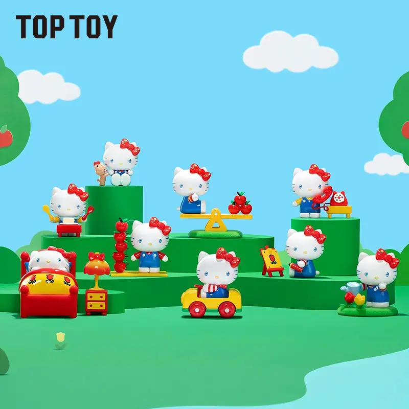 TOPTOY Hello Kitty Classic Reproduction Series Collectible Figure Ornaments, Exquisite Craftsmanship Decorative Toys, Ideal Surprise Gifts for Friends-Family & Everyday Display