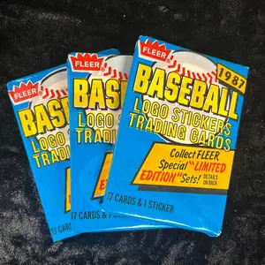 Three Packs of 1987 Fleer Baseball Cards