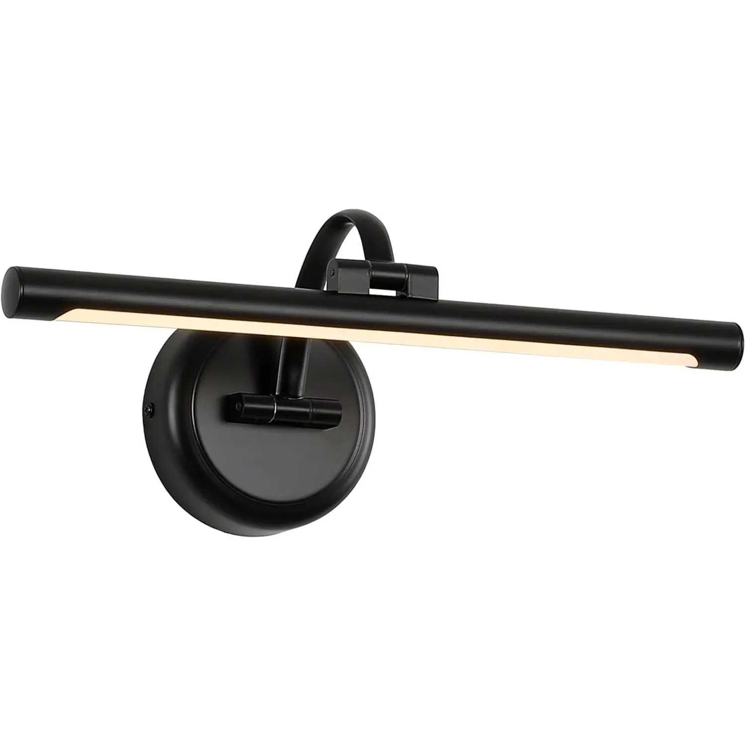 Black Picture Lights for Paintings Hardwired LED Wall Art Lighting 15.75" Dimmable Full Metal Gallery Light Modern Portrait Artwork Picture Frame Light with Single Swing Arm, 9W, 2700K, Warm White, Art Enthusiasts