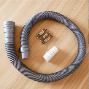 Universal Replacement Washing Machine Drain Hose Set, Includes Connector and Clamps, 1m/2m/3m Lengths, Fits 3cm-4.2cm Pipes, Ideal for Kitchen Sink