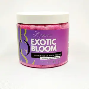 LBOS Exotic Bloom Whipped and Creamy Sugar Scrub Body Care Soothing Silky Floral Exfoliate Scent Skin Repair Gentle