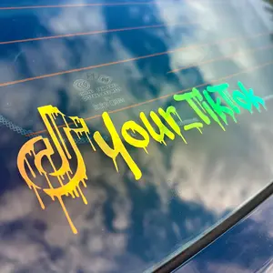 Custom Drip Decal Compatible With TikTok | Social Media Decals | Custom Car Stickers | Car Accessories Custom Drip Decal Compatible With TikTok | Social Media Decals | Custom Car Stickers | Car Accessories